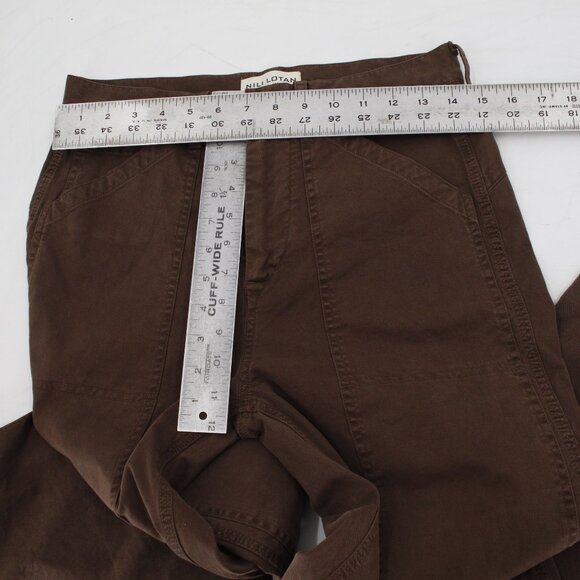 Nili Lotan Pants Womens 2 Utility double knee High Rise Straight Leg Made in USA - Picture 5 of 11